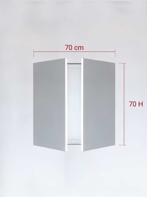 Invisible double panels cm 70×70