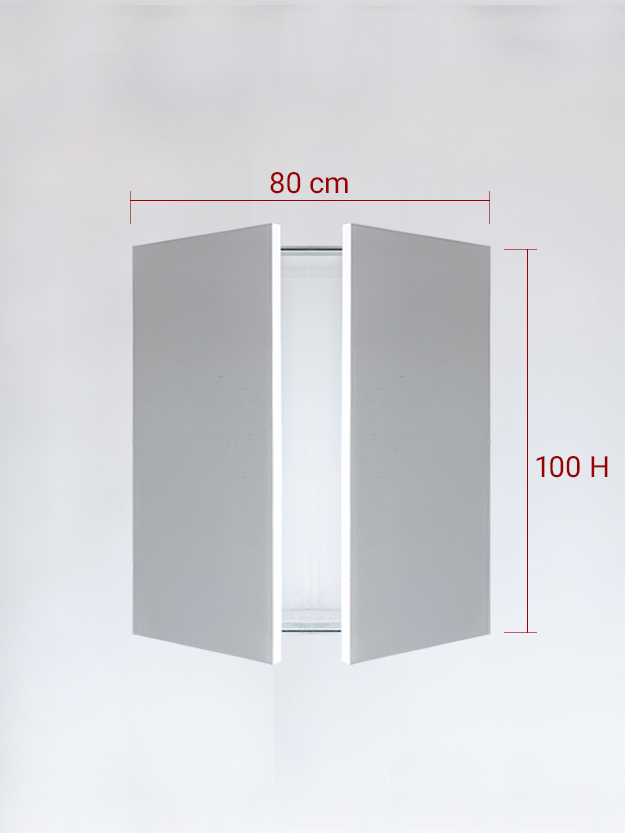 Invisible double panels cm 80×100