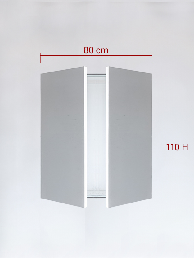 Invisible double panels cm 80×110