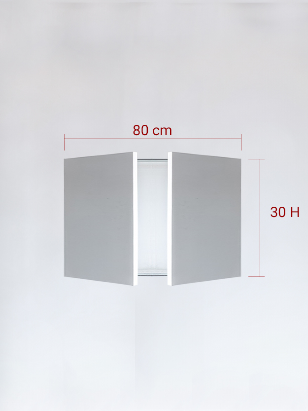 Invisible double panels cm 80×30