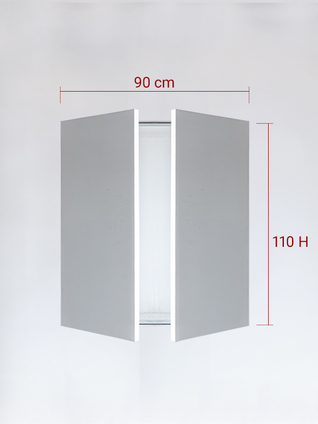 Invisible double panels cm 90×110