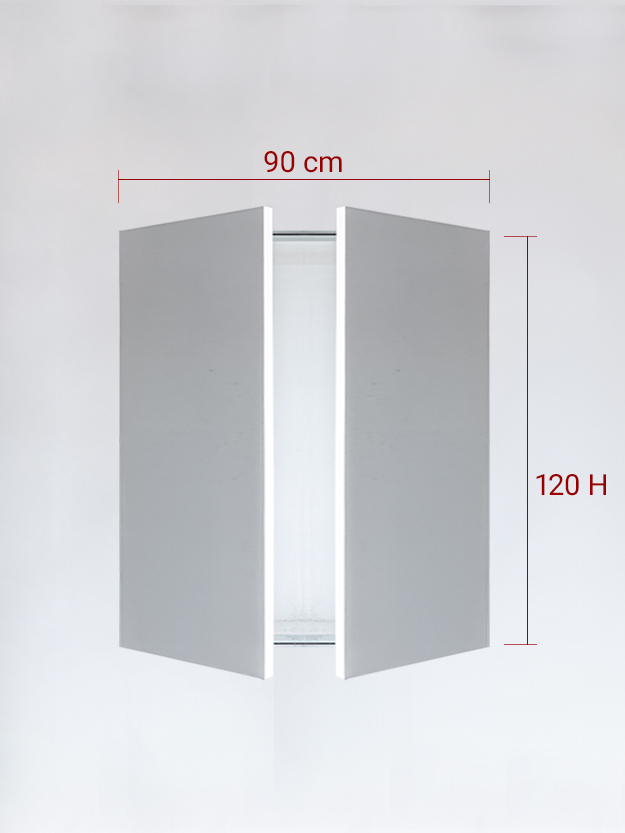 Invisible double panels cm 90×120