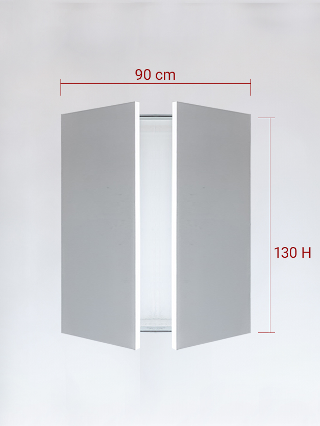 Invisible double panels cm 90×130
