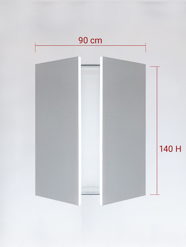 Invisible double panels cm 90×140
