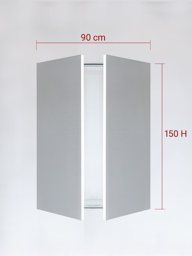 Invisible double panels cm 90×150