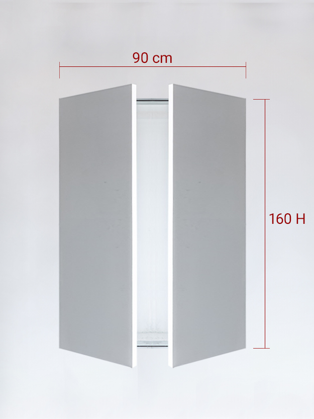 Invisible double panels cm 90×160