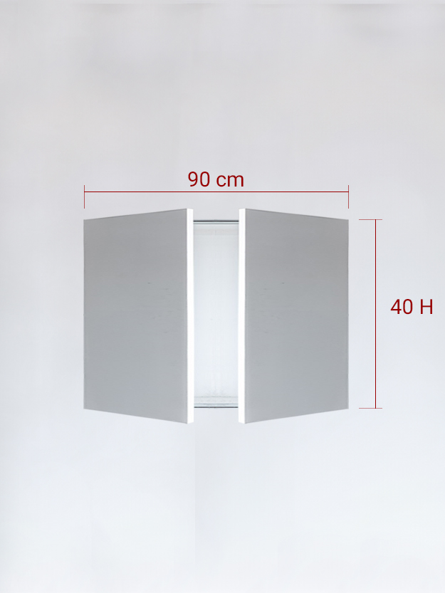 Invisible double panels cm 90x40