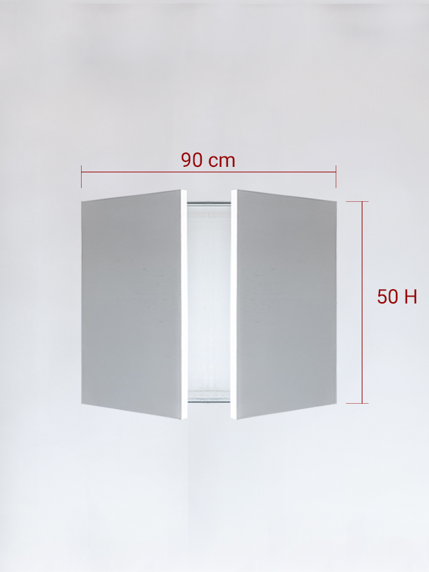 Invisible double panels cm 90x50