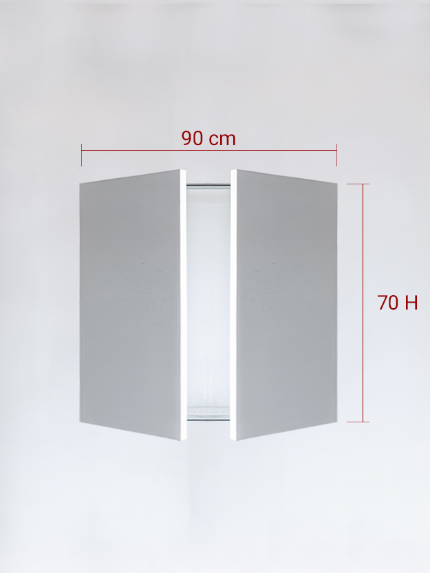 Invisible double panels cm 90×70