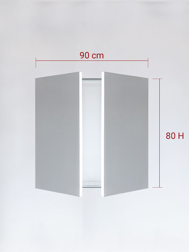 Invisible double panels cm 90×80