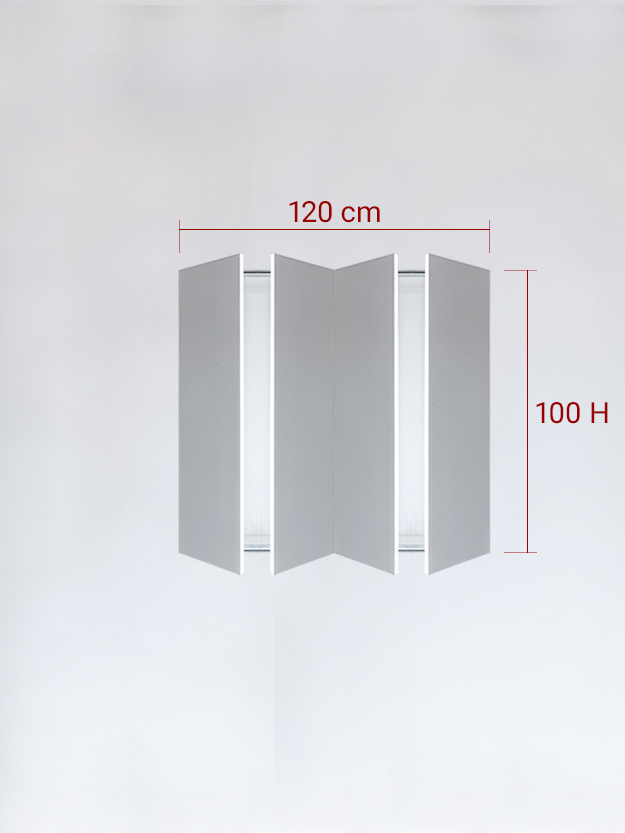 Invisible quadruple panels cm 120x100