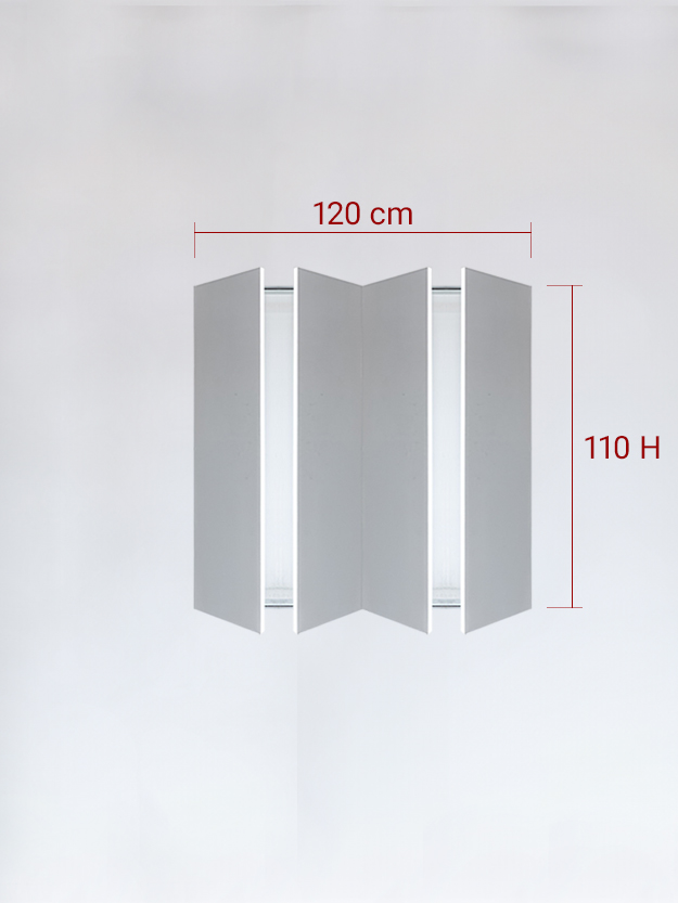 Invisible quadruple panels cm 120x110