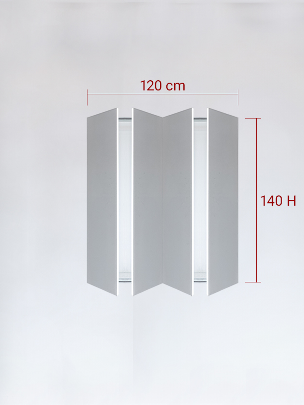 Invisible quadruple panels cm 120x140