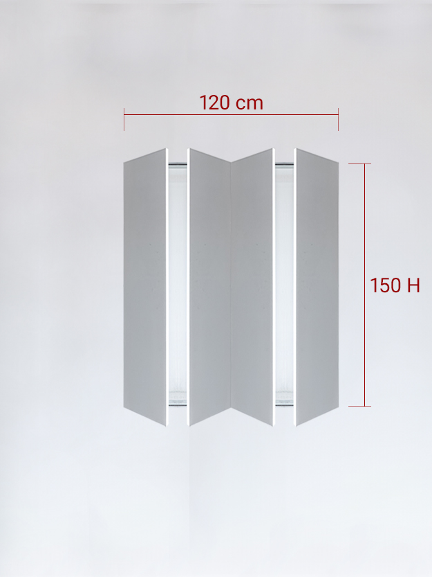 Invisible quadruple panels cm 120x150