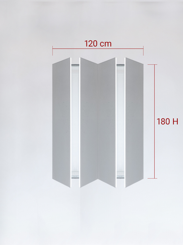 Invisible quadruple panels cm 120x180H