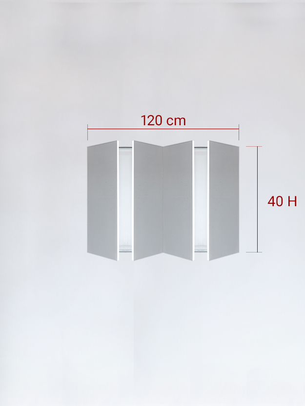 Invisible quadruple panels cm 120x40