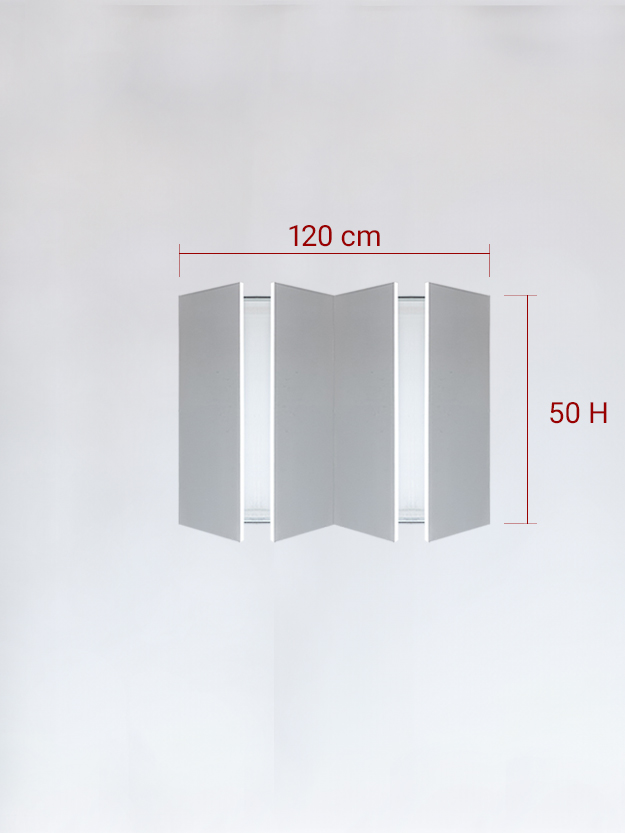 Invisible quadruple panels cm 120x50