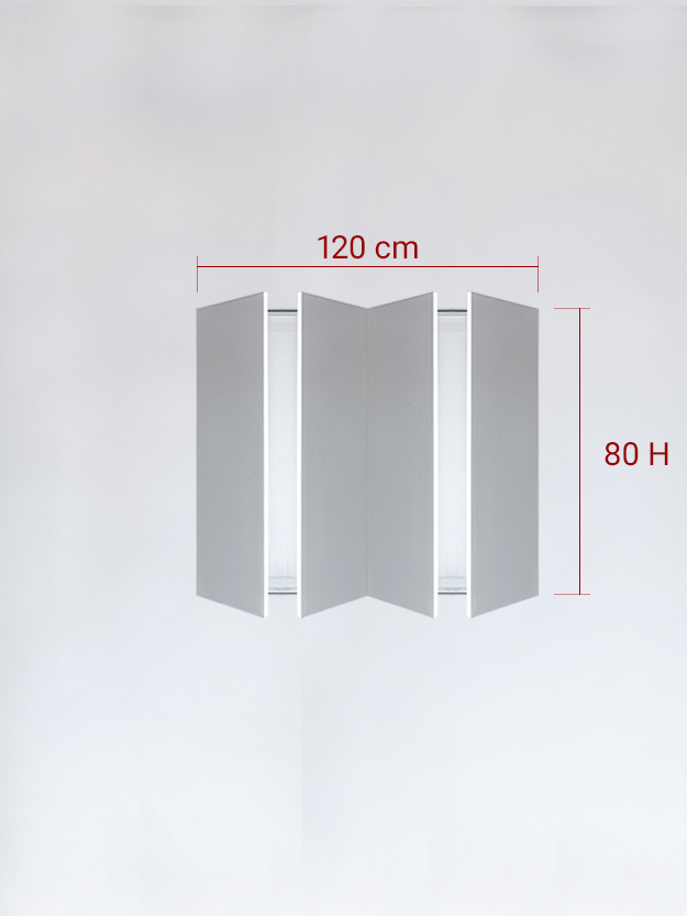 Invisible quadruple panels cm 120x80