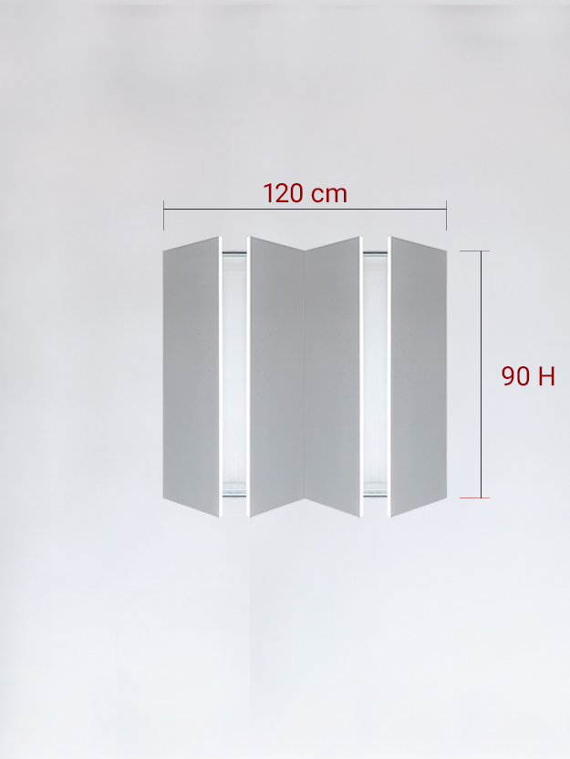 Invisible quadruple panels cm 120x90