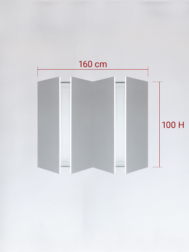 Invisible quadruple panels cm 160x100