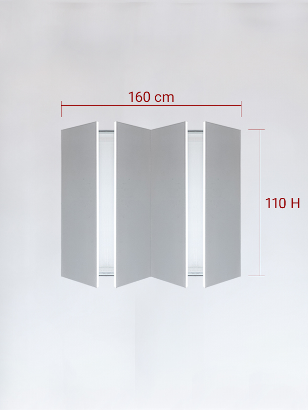 Invisible quadruple panels cm 160x110