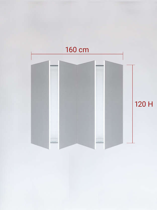 Invisible quadruple panels cm 160x120