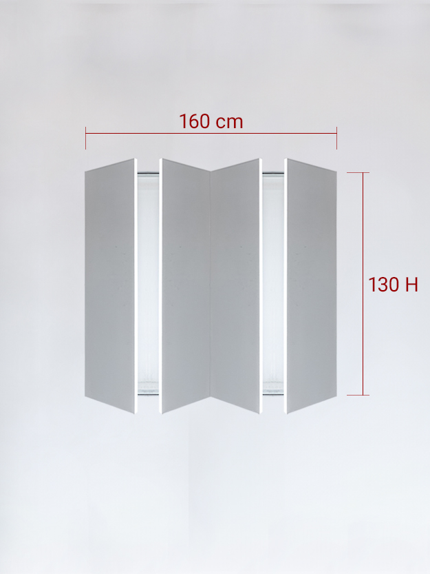 Invisible quadruple panels cm 160x130