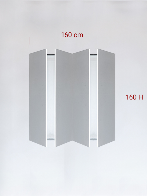 Invisible quadruple panels cm 160x160