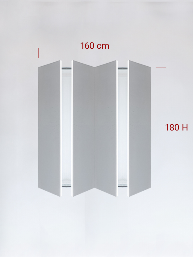 Invisible quadruple panels cm 160x180H