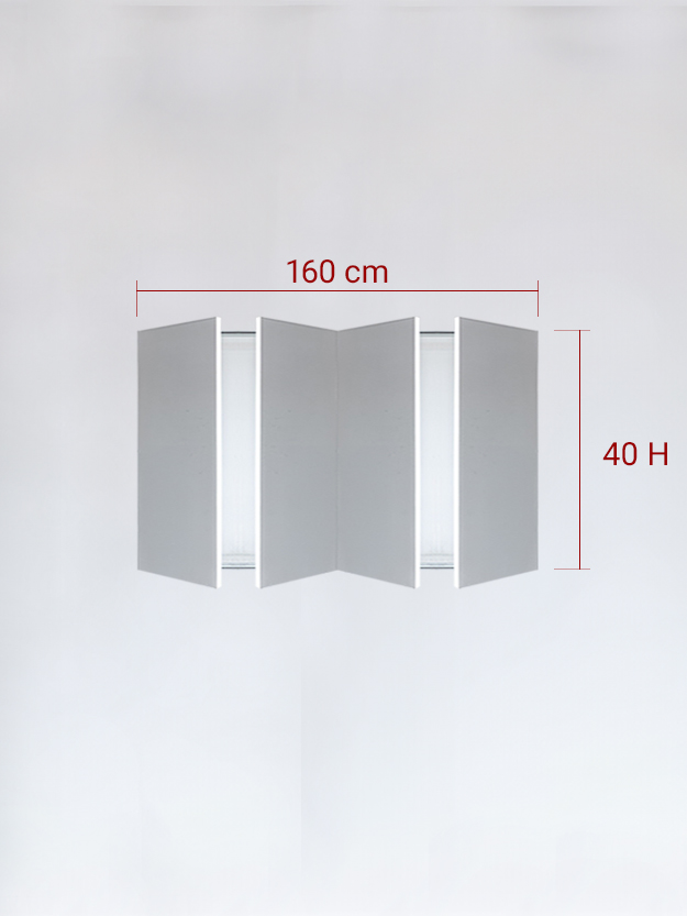 Invisible quadruple panels cm 160x40