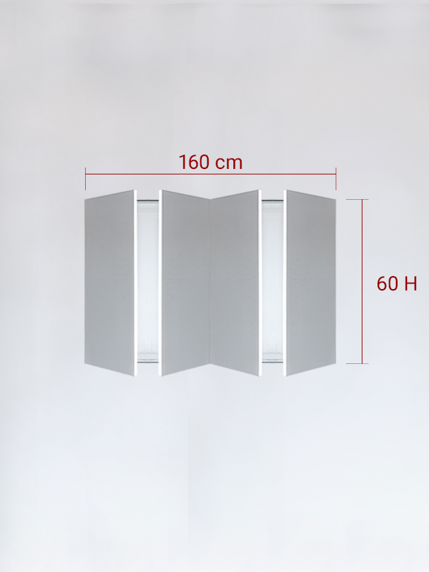 Invisible quadruple panels cm 160x60