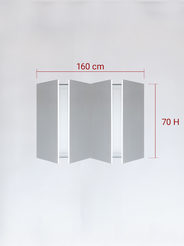 Invisible quadruple panels cm 160x70