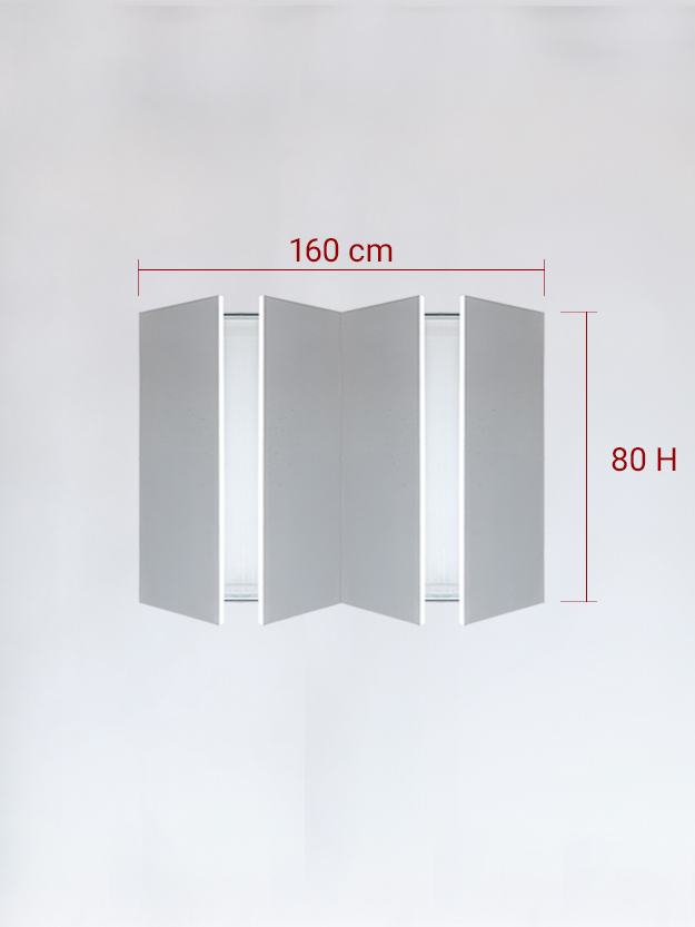 Invisible quadruple panels cm 160x80