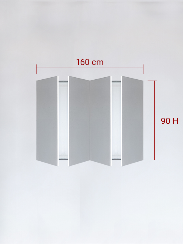 Invisible quadruple panels cm 160x90