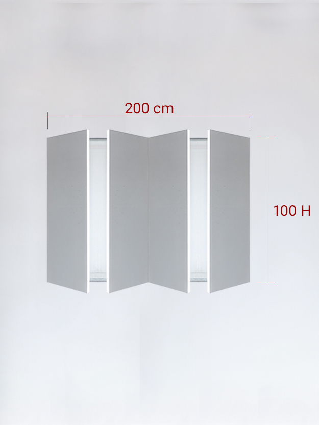 Invisible quadruple panels cm 200x100