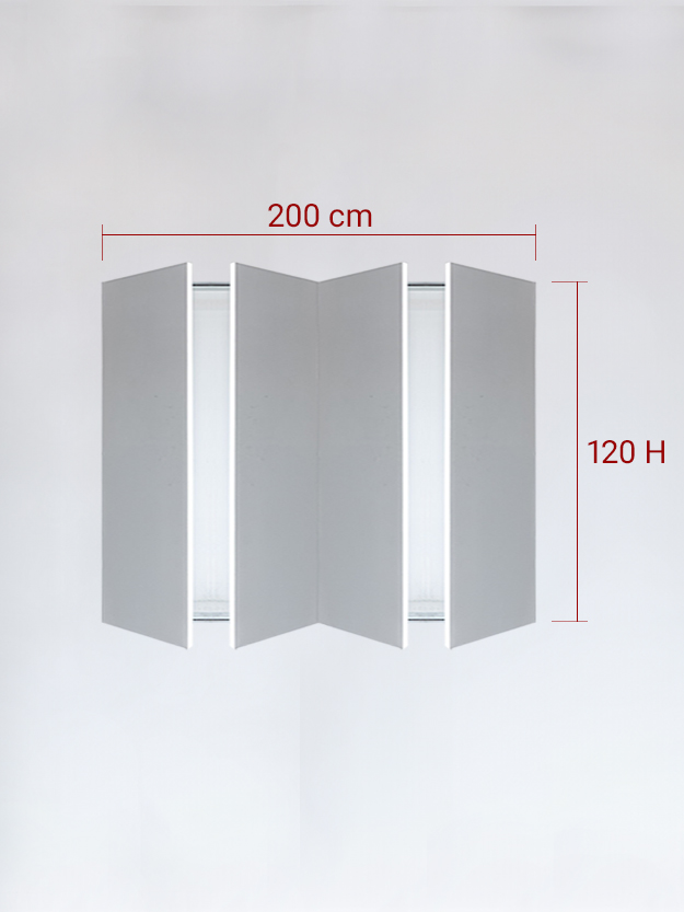 Invisible quadruple panels cm 200x120