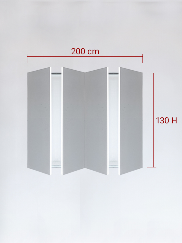 Invisible quadruple panels cm 200x130