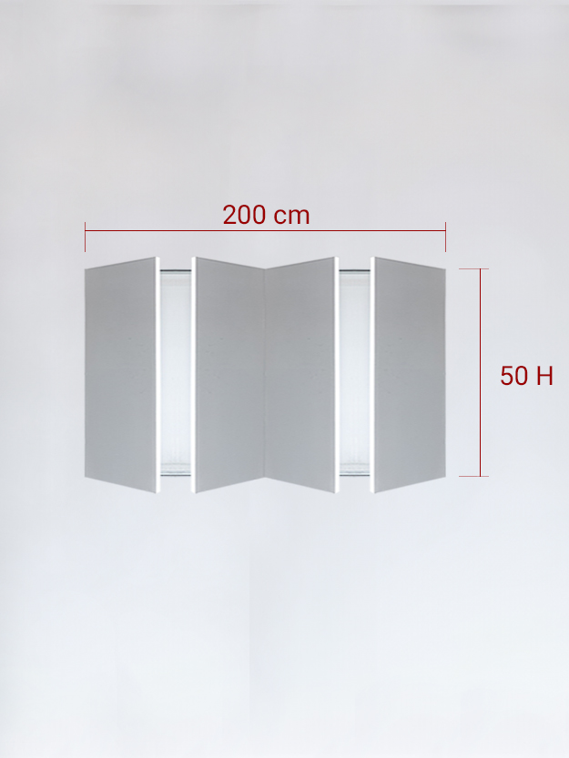 Invisible quadruple panels cm 200x50