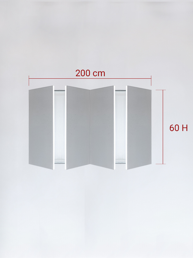 Invisible quadruple panels cm 200x60