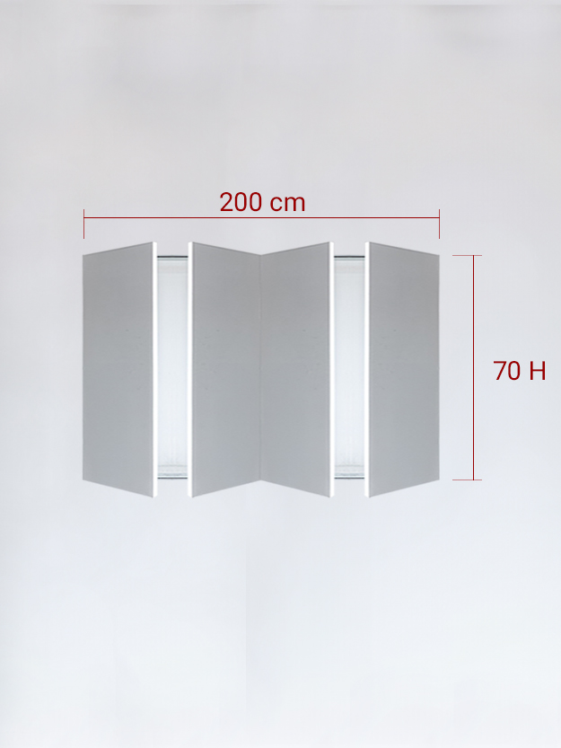 Invisible quadruple panels cm 200x70