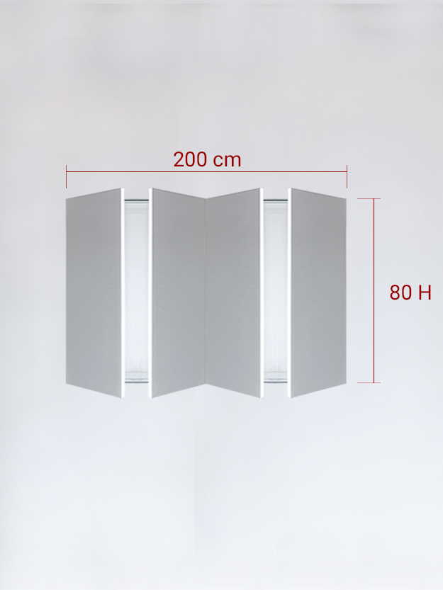 Invisible quadruple panels cm 200x80