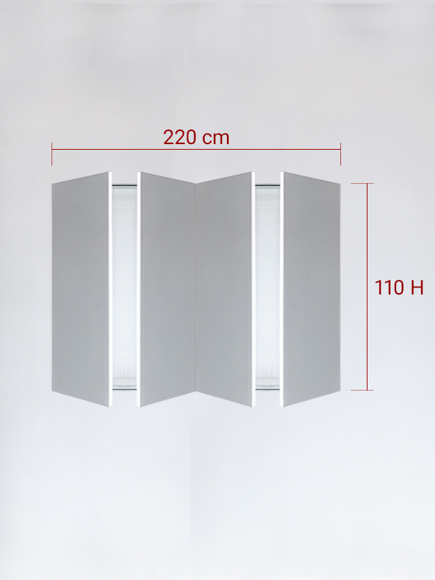 Invisible quadruple panels cm 220x110