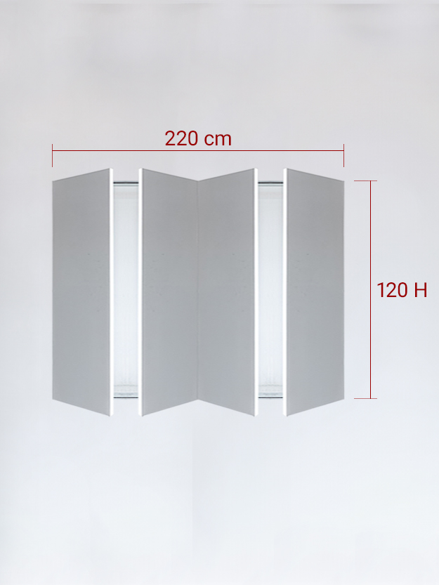 Invisible quadruple panels cm 220x120