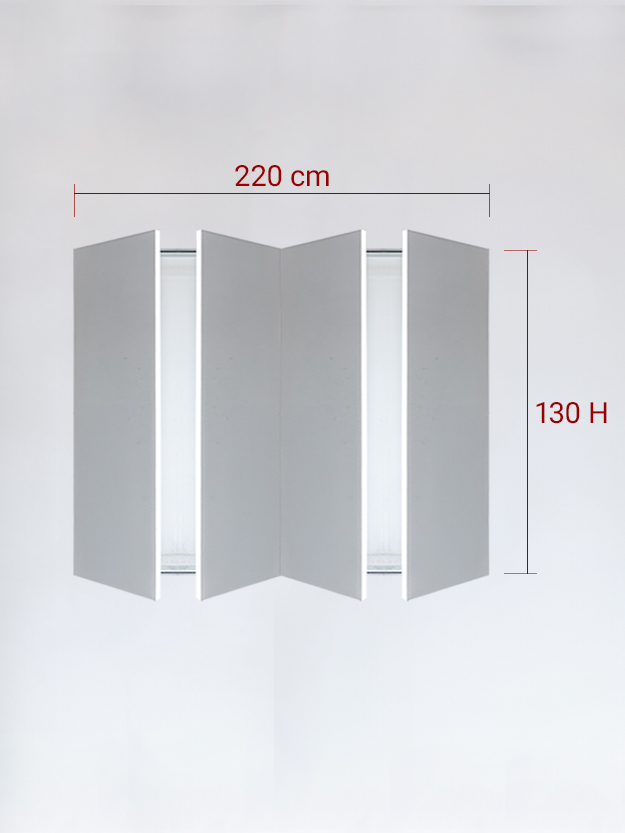 Invisible quadruple panels cm 220x130