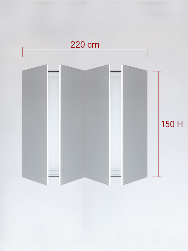 Invisible quadruple panels cm 220x150