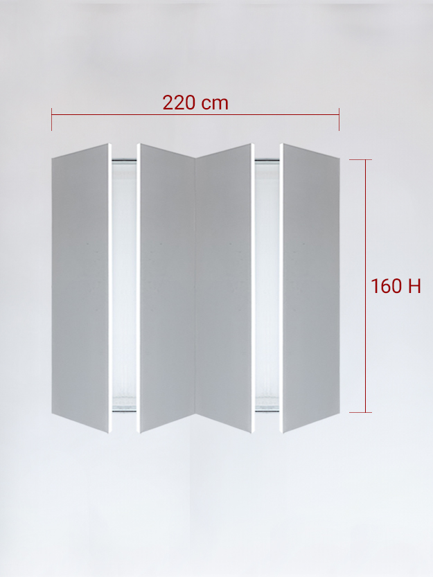 Invisible quadruple panels cm 220x160