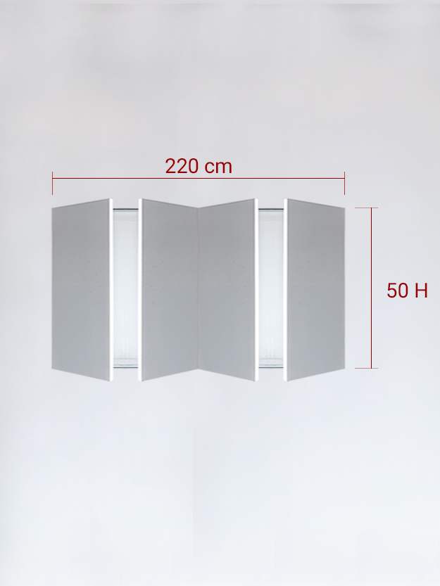 Invisible quadruple panels cm 220x50