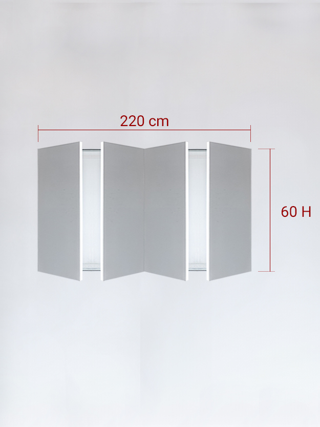 Invisible quadruple panels cm 220x60