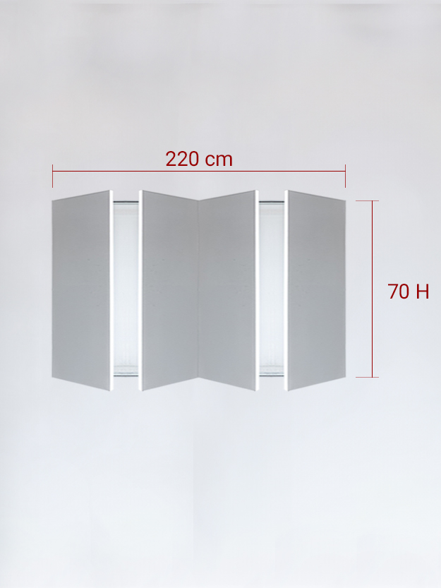 Invisible quadruple panels cm 220x70