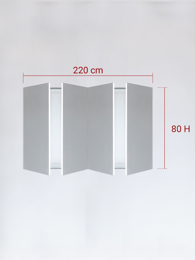 Invisible quadruple panels cm 220x80